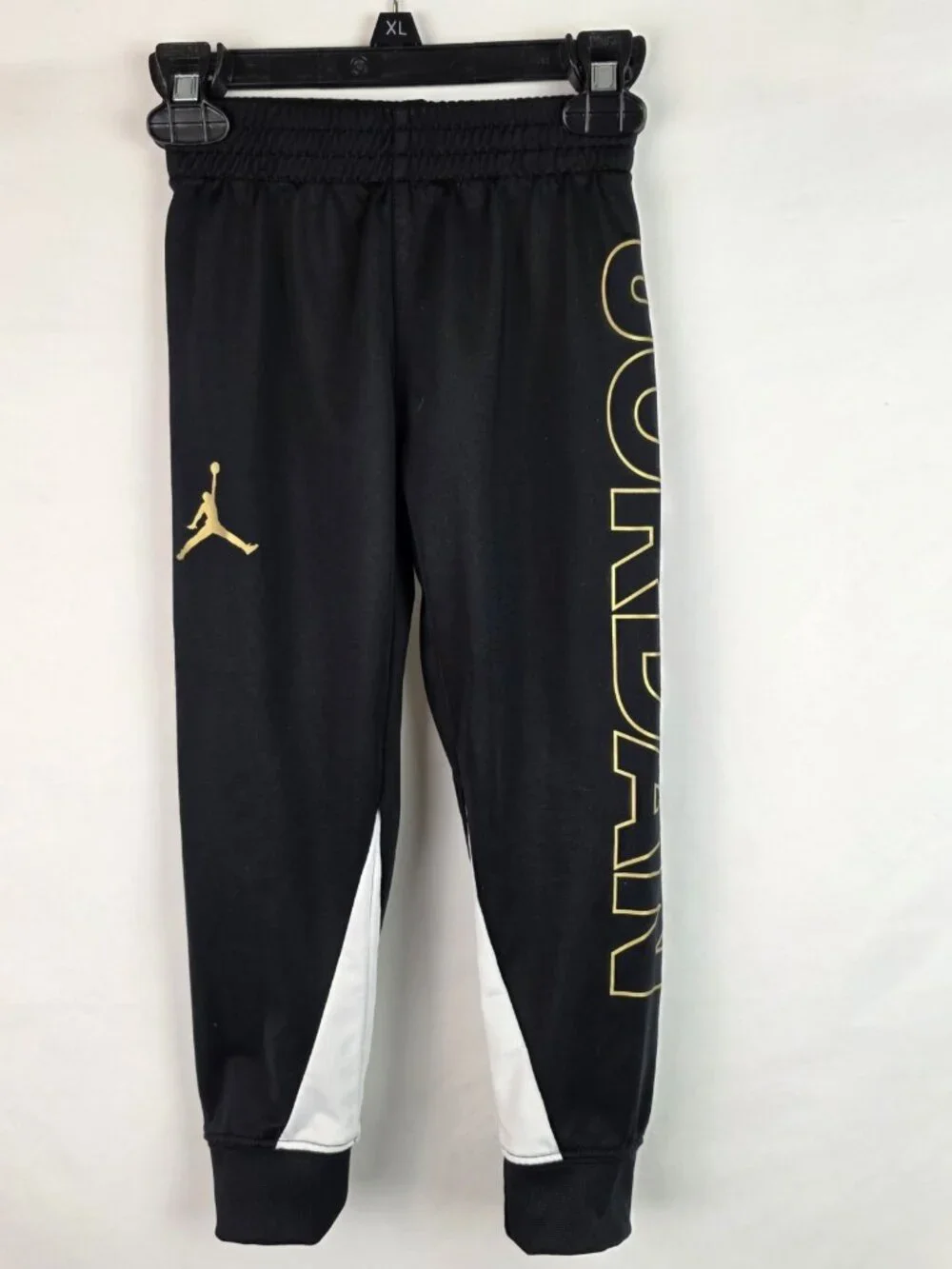 Nike Jordan Kids Childs Jogger Pants Size XS 3-4 Years Black & Gold Pant